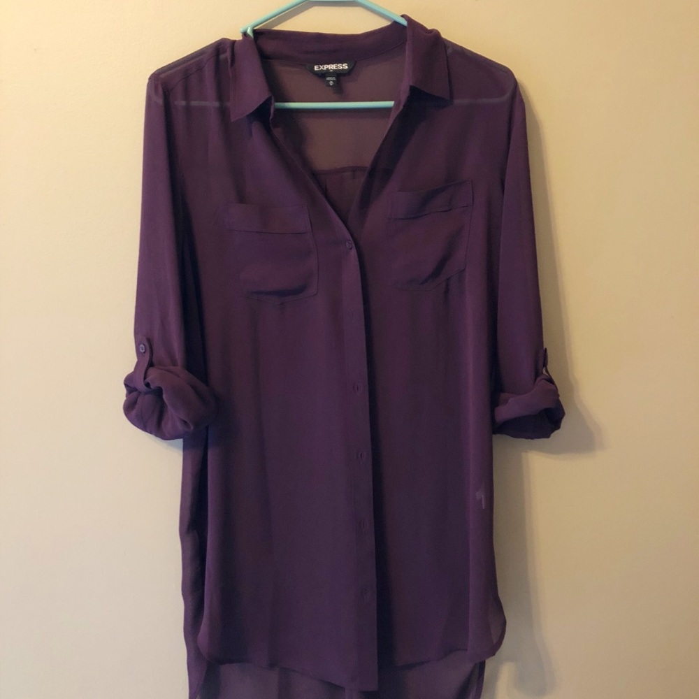 Long sheer Express Portofino blouse